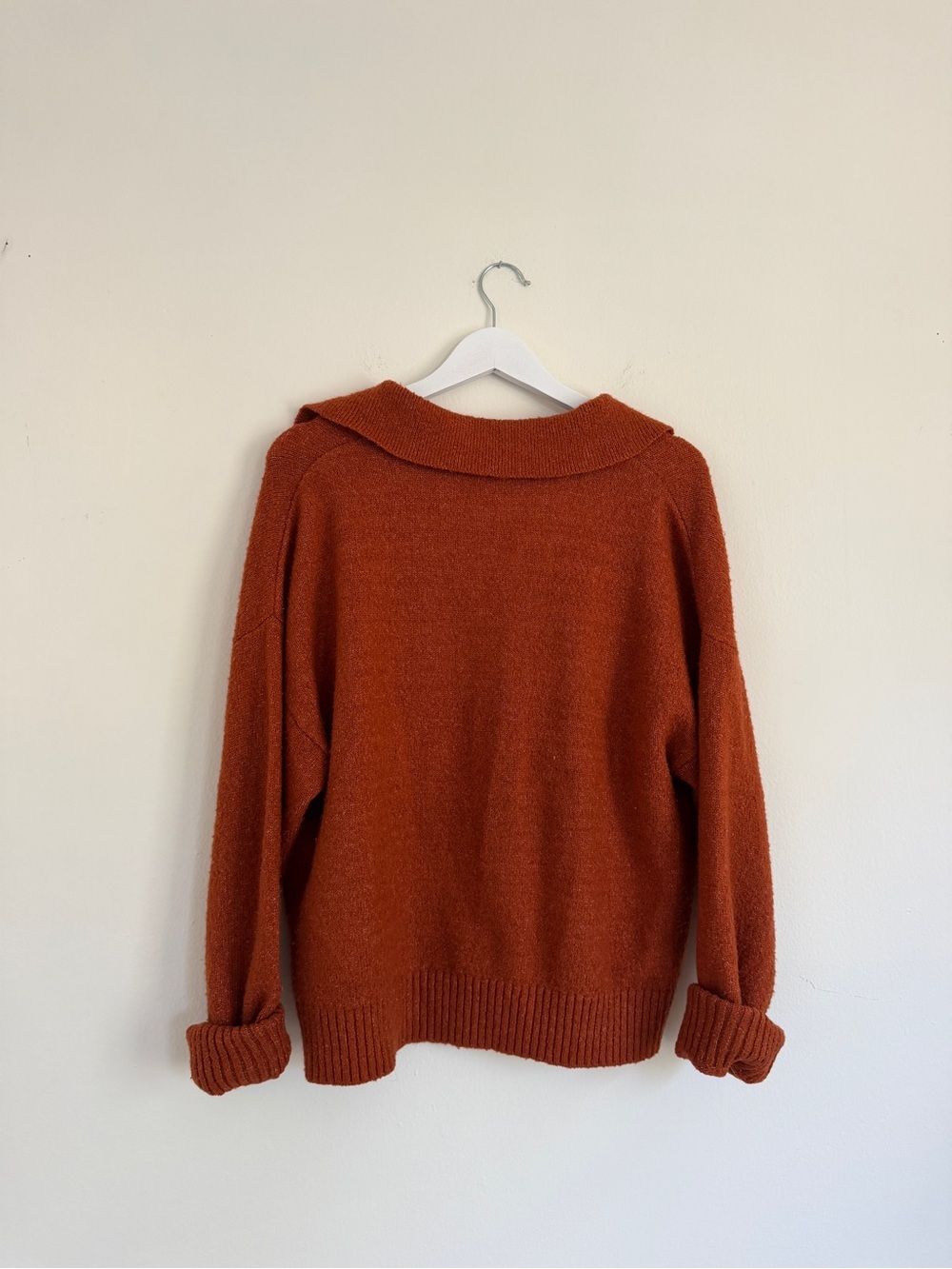 SOPHIE RUE Rust Collared Sweater - XL - Picture 4 of 7